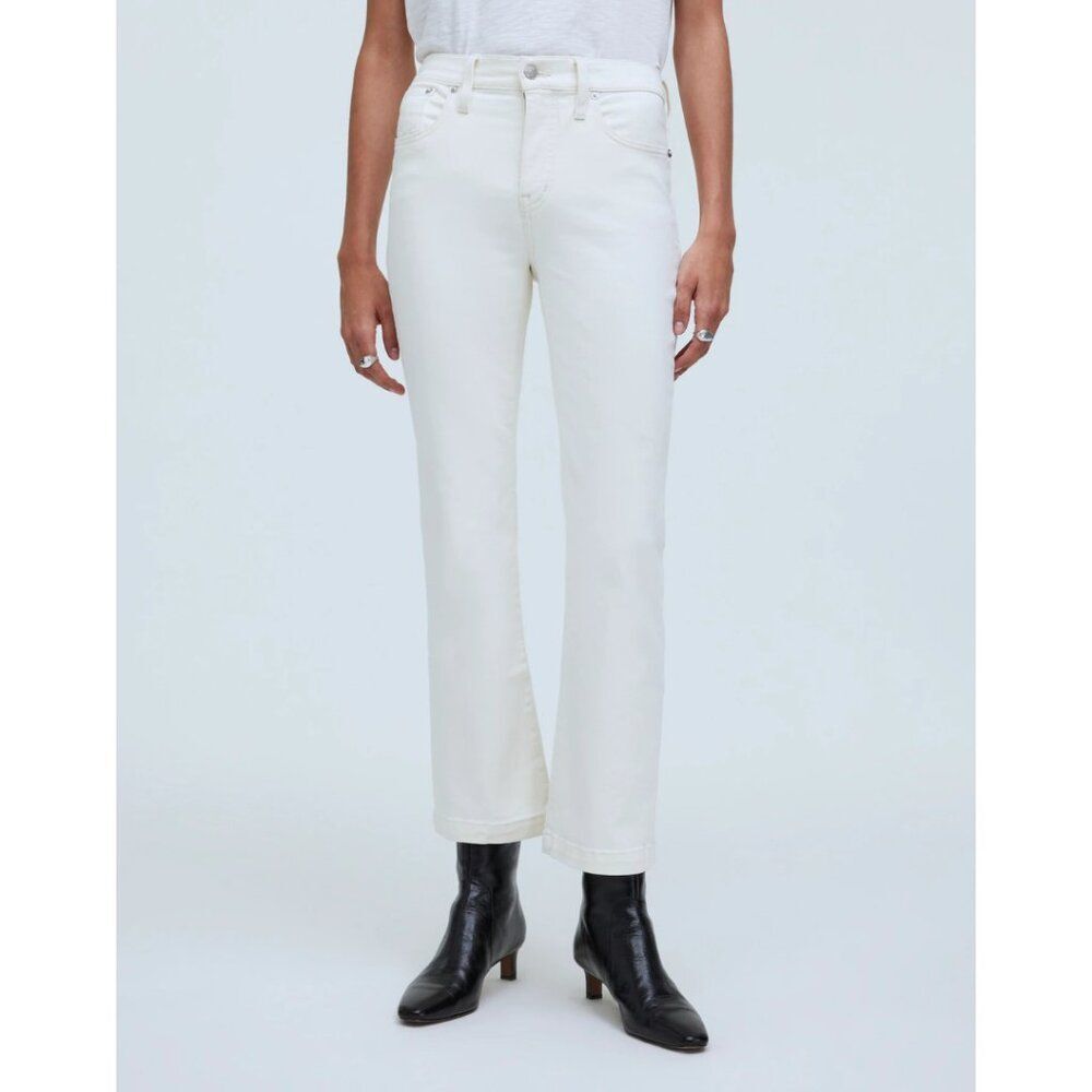 Madewell Kick Out Crop Jeans Vintage Canvas NWT Size 26 Petite Neutral Preppy